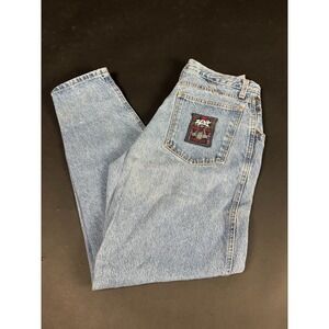 Y2K  RARE ZENA  Jeans WOMEN SZ 11 USA MADE Light Wash Button Fly Tapered Retro